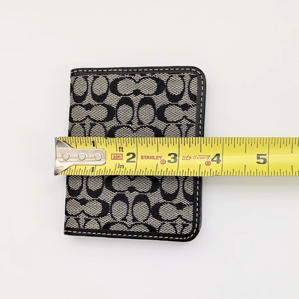 Coach Vintage Y2K Signature Logo Card/Photo Holder with 2 Plastic Covered Slots - Picture 6 of 13